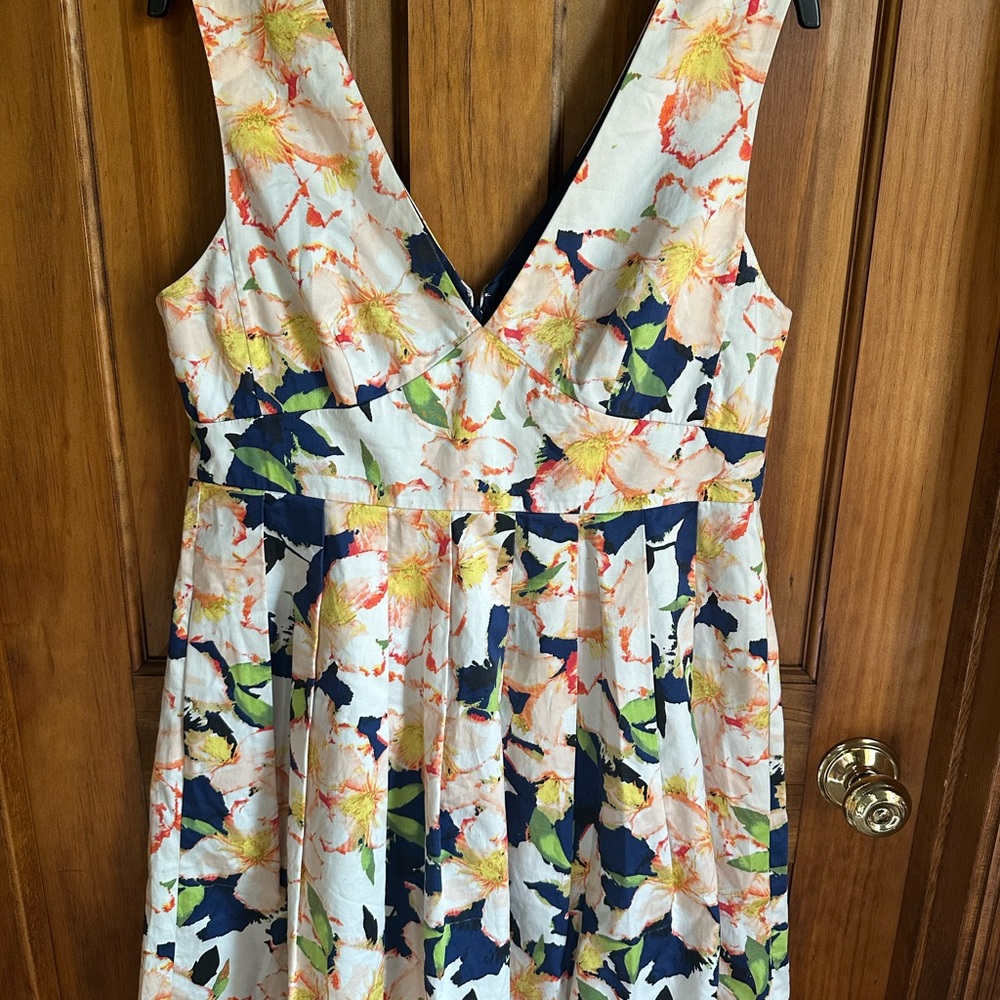 J. Crew Floral Midi Dress - Multicolor